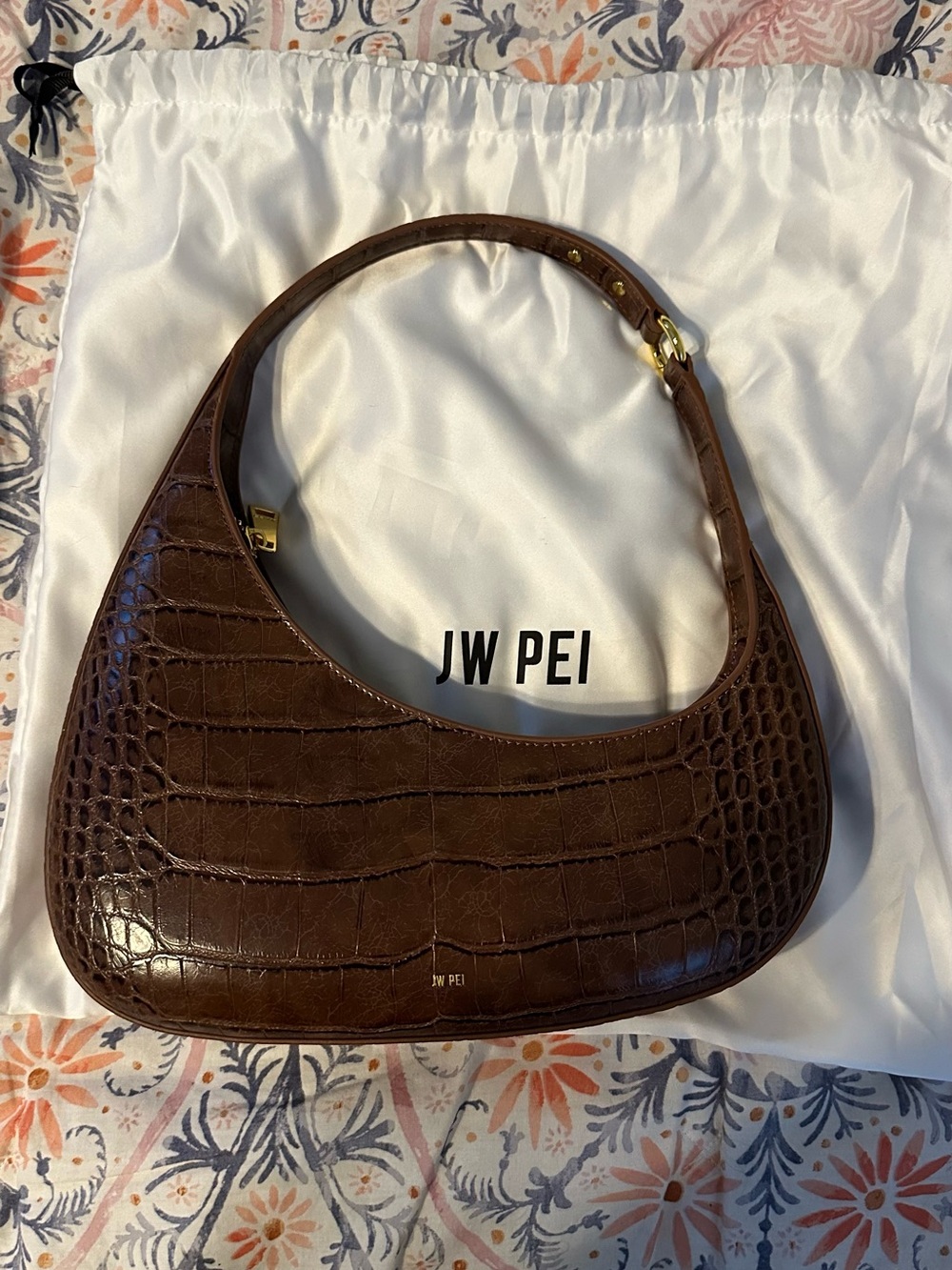 JW PEI Harlee Shoulder Bag - Brown Croc